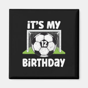 12 Jahre alte Fußballspielerin zum 12. Geburtstag Magnet
