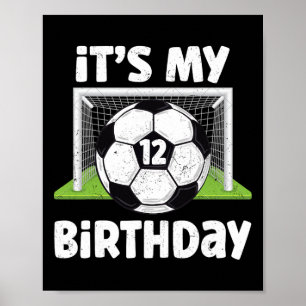 12 Jahre alte Fußballspielerin zum 12. Geburtstag  Poster