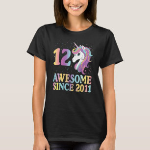 12 Jahre Alte Geschenke Girls Teens Rainbow Unicor T-Shirt