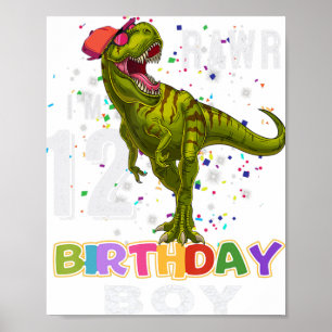 12 Jahre alte Geschenke Kind 12. Geburtstag Junge Poster