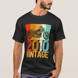 12 Jahre alte Retro-Motorrad-Vintage 2010 12. Bi T-Shirt