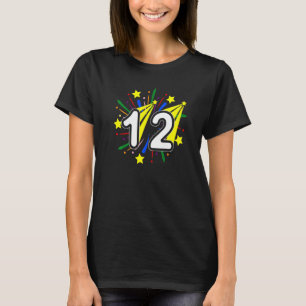 12 Jahre alte Vintage-Nummer Zwölf 12. Geburtstag T-Shirt
