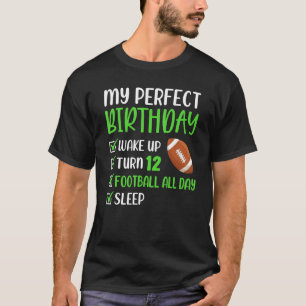 12 Jahre alter amerikanischer Fußball Geburtstagsp T-Shirt