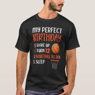 12 Jahre alter Basketball Geburtstagsparty 12. Boy T-Shirt