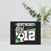 12 Jahre alter Fußball 12. Geburtstagskind Postkarte (Stehend Vorderseite)