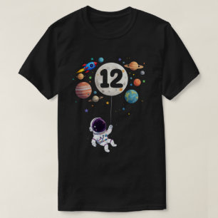 12 Jahre alter Geburtstag Astronaut 12. Geburtstag T-Shirt