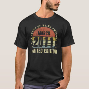 12 Jahre alter März 2011 12. Geburtstag T-Shirt