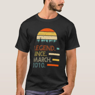 12 Jahre alter Retro Geburtstag Legende seit März T-Shirt