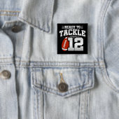 12 Jahre altes Tackle Football Party 12. Geburtsta Button (Beispiel)