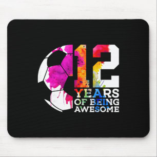 12 Jahre Awesome Footll 12. Geburtstag Mousepad