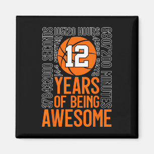 12 Jahre Awesome Sketll 12. Geburtstag Magnet