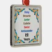 12 Jahre Pfadfinderbotschafter Grad Ornament Aus Metall (Rechts)