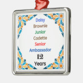 12 Jahre Pfadfinderbotschafter Grad Ornament Aus Metall (Links)