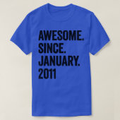12 Jahre Phantastisch seit Januar 2011 12. Geburts T-Shirt (Design vorne)