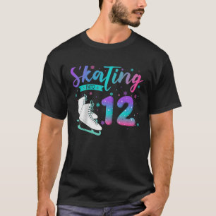 12-jährige Girl Ice Skaten bis 12. Geburtstag Ki T-Shirt