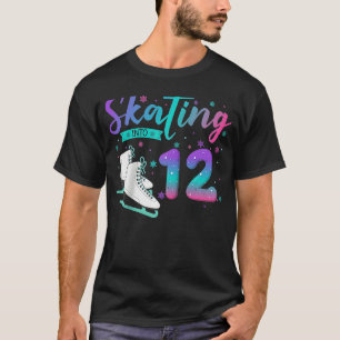 12-jährige Girl Ice Skaten bis 12. Geburtstag Ki T-Shirt