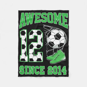 12-jährige Jungen Awesome 12 Seit 2014 Fußball Bir Fleecedecke