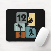 12-jährige Mädchen klettern Bouldering 12. Geburts Mousepad (Mit Mouse)