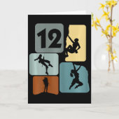 12-jährige Mädchen klettern Bouldern 12. Geburtsta Karte (Gelbe Blume)