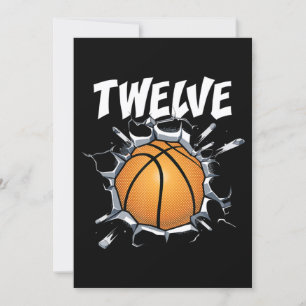 12-jähriger Basketball-Geburtstag 12. Junge Einladung