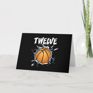 12-jähriger Basketball-Geburtstag 12. Junge Karte