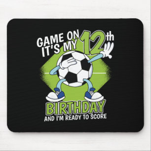 12-jähriger Fußballspieler Junge 12. Geburtstag Fu Mousepad