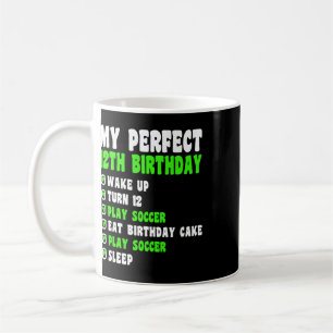 12-jähriger Mein perfekter 12. Geburtstag Fußball  Kaffeetasse