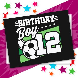 12-jähriges Fußball-Kinder-12. Geburtstag-Junge Postkarte