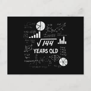 12-jähriges Geburtstagsgeschenk für Geeky Math Postkarte