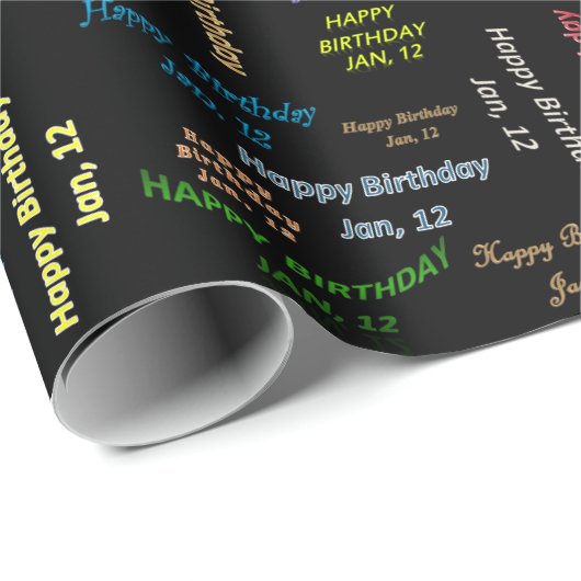12. Januar Geschenkpapier (Rolleneckpunkt)