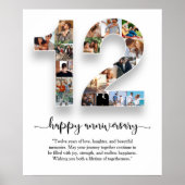 12. Jubiläum Foto Collage Poster (Vorne)