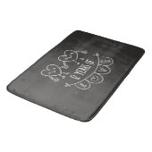 12. Jubiläum Geschenk Chalk Herzen Badematte (Schrägansicht)