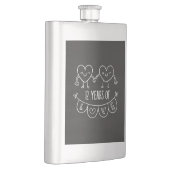 12. Jubiläum Geschenk Chalk Herzen Flachmann (Rechts)