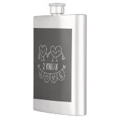 12. Jubiläum Geschenk Chalk Herzen Flachmann (Links)