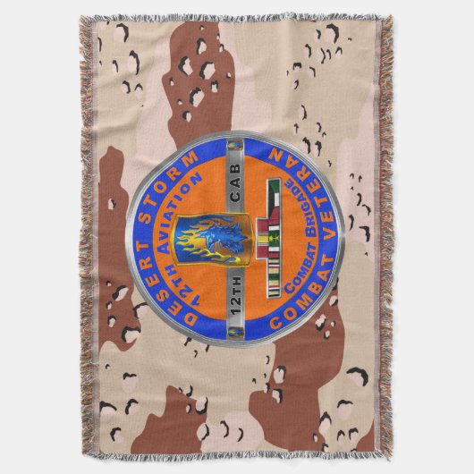 12. Kampf Luftfahrt Brigade Wüste Sturm Veteran Decke (Vorderseite Vertikal)