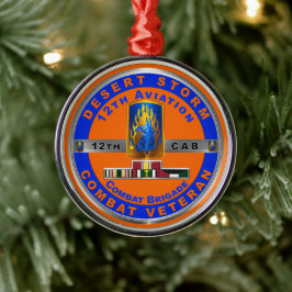12. Kampf Luftfahrt Brigade Wüste Sturm Veteran Ornament Aus Metall