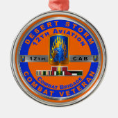 12. Kampf Luftfahrt Brigade Wüste Sturm Veteran Ornament Aus Metall (Vorne)
