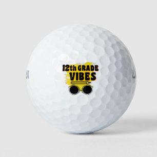 12. Klasse Vibes-Shirt Zurück zur Schule Erster Sc Golfball
