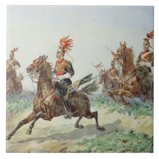 12. Königliche Lancers (w/c über Bleistift Fliese (Vorderseite)