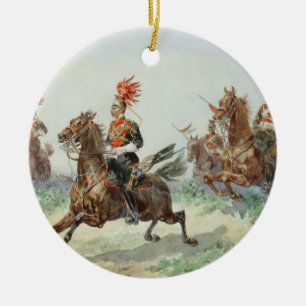 12. Königliche Lancers (w/c über Bleistift Keramik Ornament