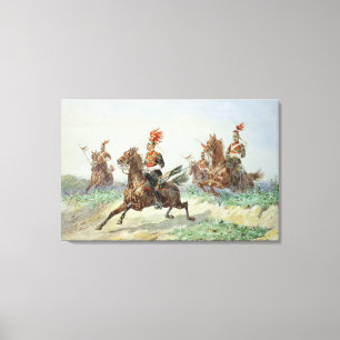 12. Königliche Lancers (w/c über Bleistift Leinwanddruck