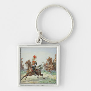 12. Königliche Lancers (w/c über Bleistift Schlüsselanhänger