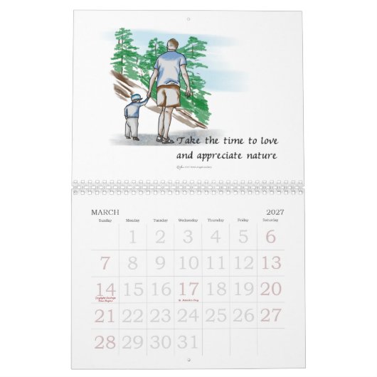 12 Lektionen vom Vater-Kalender Kalender (Mär 2027)