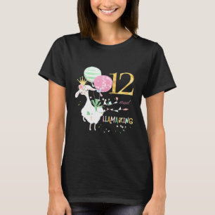 12 Llamazing 12. Geburtstagsmädchen Llama T-Shirt
