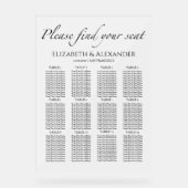 12 Minimalistische Hochzeitsakrobatik Acrylschild (Vorderseite)