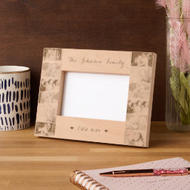 12 Mit Monogramm Holzlaserfamilie Geätzte Rahmen