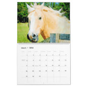 12 Monat Palomino Pferde Ponies Watercolor Geschen Kalender (Mär 2026)