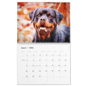 12 Monat Schönes Rottweiler Hunde Wasserfarbengesc Kalender (Mär 2026)