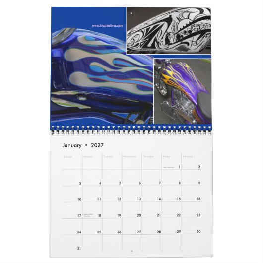 12 Monate 2013 Sondermalt für Motorräder midi sz Kalender (Jan 2027)