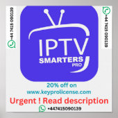 12 Monate Abonnement für IPTV keyprolicense.com Poster (Vorne)